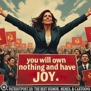 Kamala as communist dictator. With the left, every accusation is a confession.